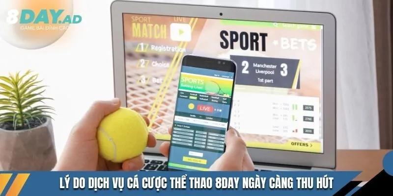 Lý do dịch vụ cá cược thể thao 8DAY ngày càng thu hút  